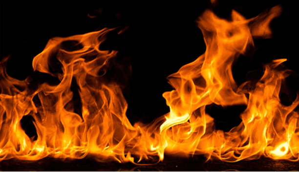 Camp ignites in blaze