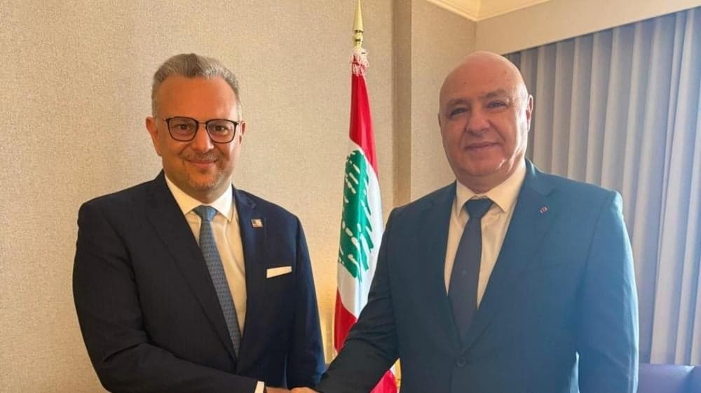 Aoun Discusses with Masad Boulos in Washington