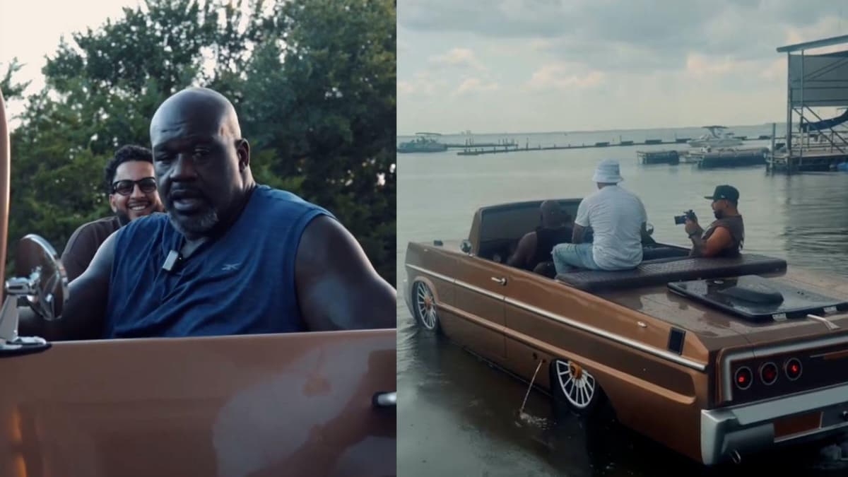 Shaquille O’Neal becomes the first owner of a fully customized 1964 Chevy Impala boat