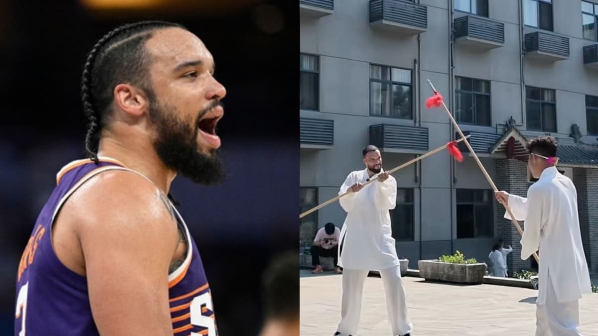 Dillon Brooks trains in China