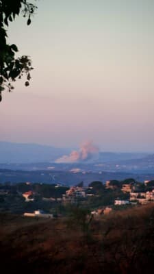 Explosion near Kfartbiniit seen across south