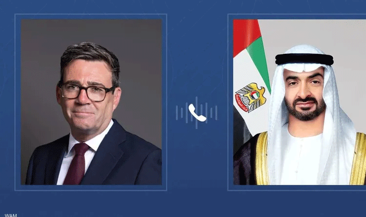 Mohammed bin Zayed and Berrnham Discuss UAE-Britain Ties