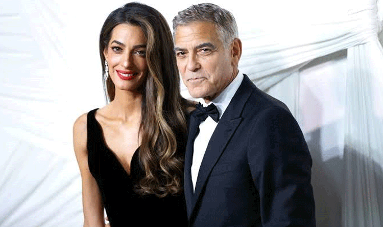 George and Amal Clooney leave home